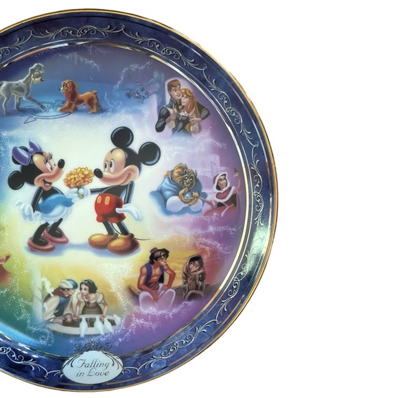 Bradford Exchange Magical Disney Moments Falling In Love Collector's Plate 3025A - Picture 7 of 9